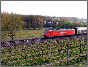 Zum Vergrößern auf das Bild klicken! Dort können Sie auch blättern und die Bildunterschriften lesen! 185 021 vor Erbach