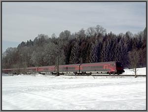 Steuerwagen von RJ 563 zwischen Bad Endorf und Prien