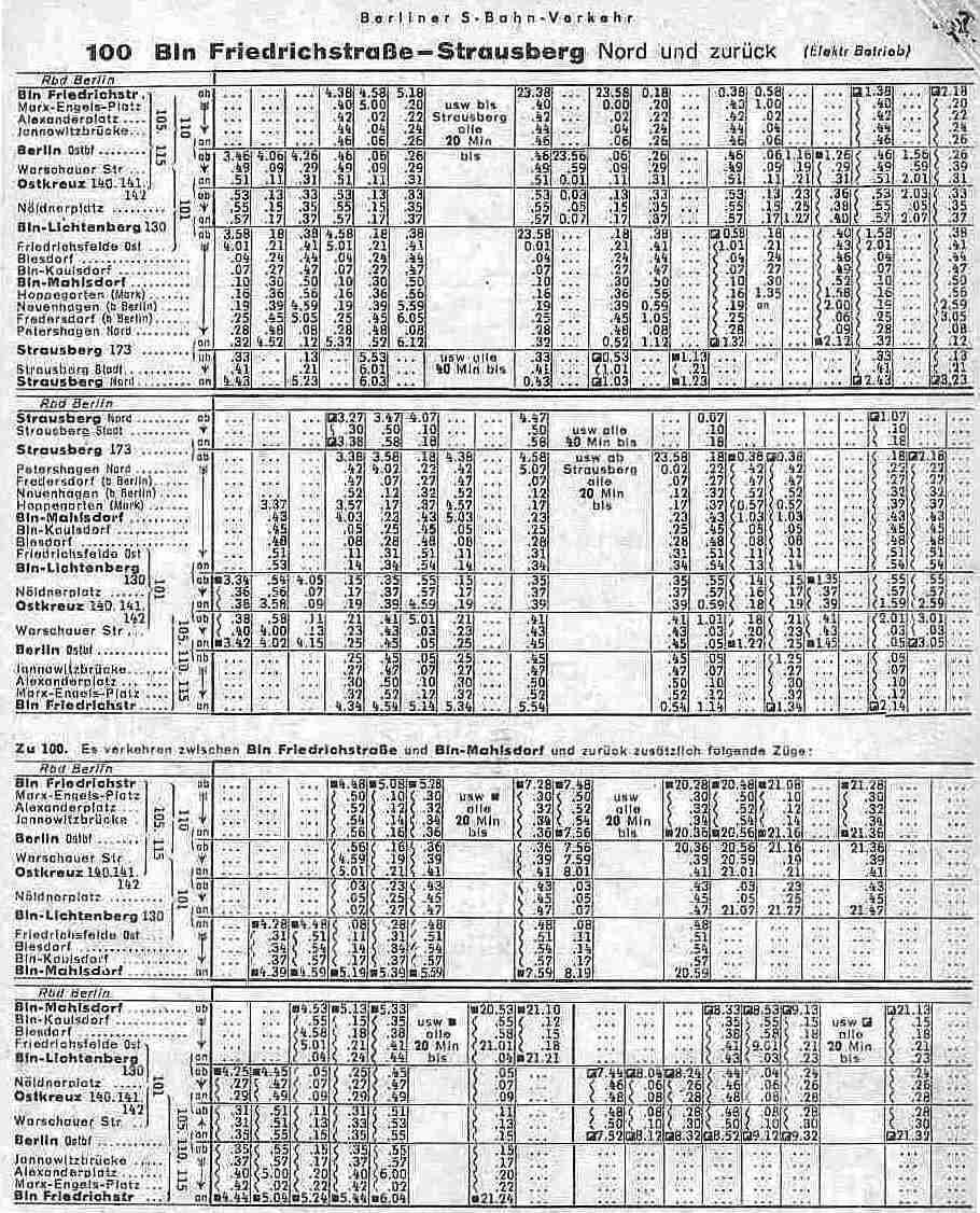 100 Friedrichstra�e-Strausberg <-->