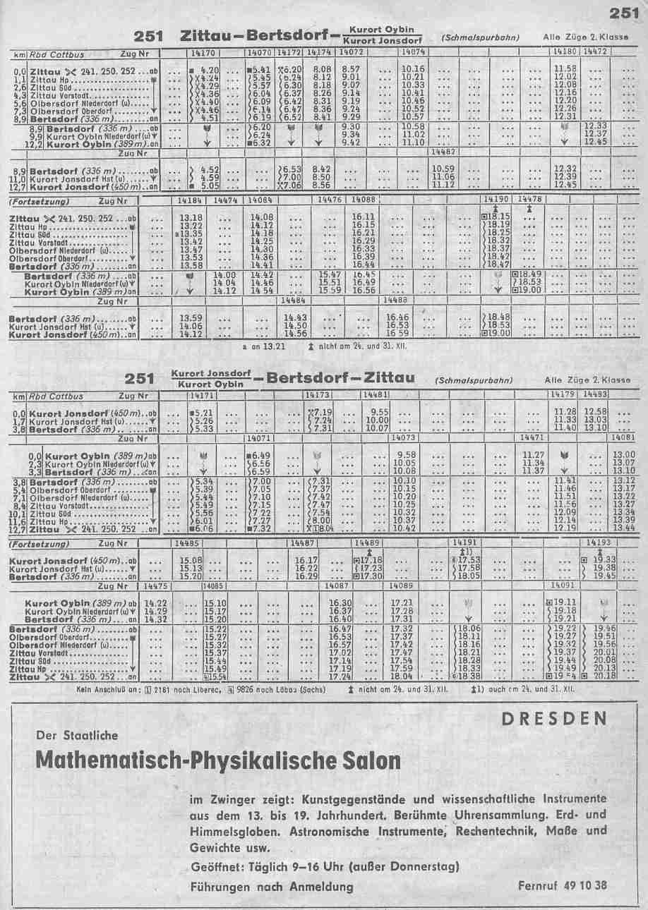251 Zittau-Oybin/Jonsdorf <-->