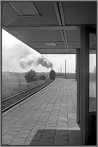 Nahender Gterzug in Szymankowo