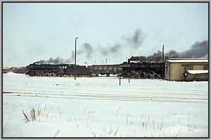 50 3557 und 50 3632 im Bw Halberstadt