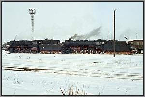 50 3557 und 50 3632 im Bw Halberstadt