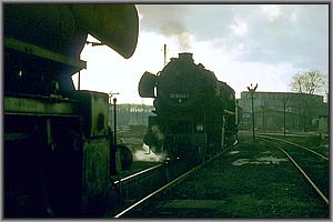 52 8044 und 52 8063 im Bw Falkenberg ob Bf