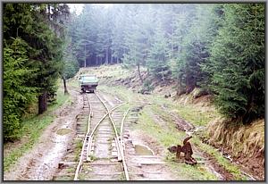 Ausweichstelle mit Wolga-Draisine