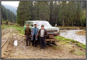 Wolga-Draisine auf der Drehscheibe in Manicica