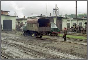 Schienen-LKW in Comandau