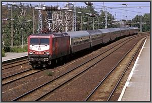 112 008 mit IC 707 nach Nrnberg in Genshagener Heide