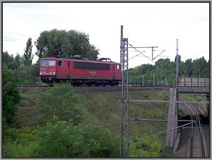 155 035 erreicht als T 64886 den Bf Leipzig-Thekla