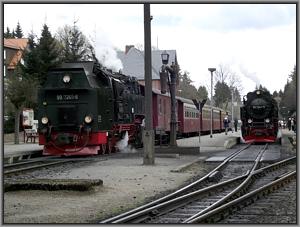 Zum Vergrößern auf das Bild klicken! Dort können Sie auch blättern und die Bildunterschriften lesen! 99 7245 und 99 7241 in Drei Annen Hohne