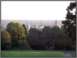 Panorama von Dresden im Morgenlicht