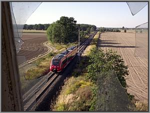 Blick nach Norden aus dem Stellwerk
