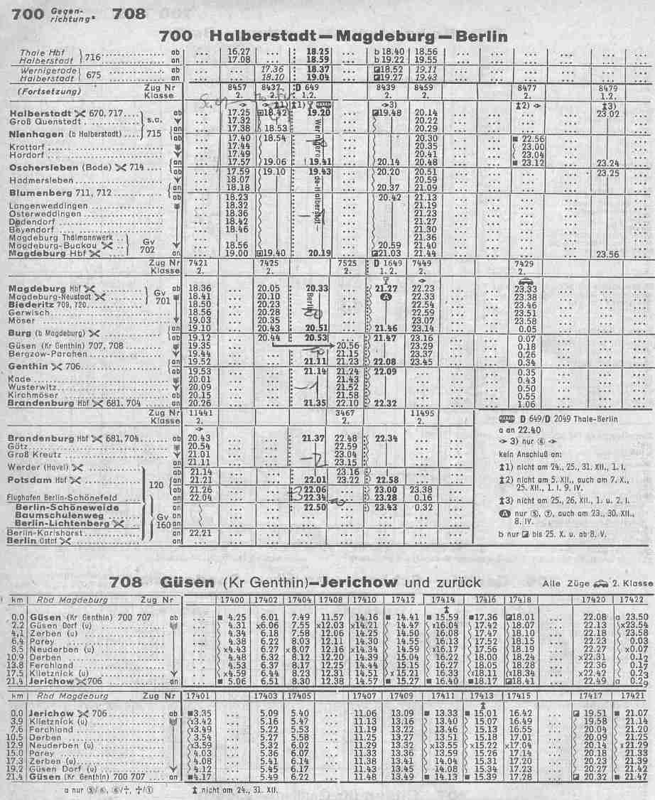708 G�sen-Jerichow <-->